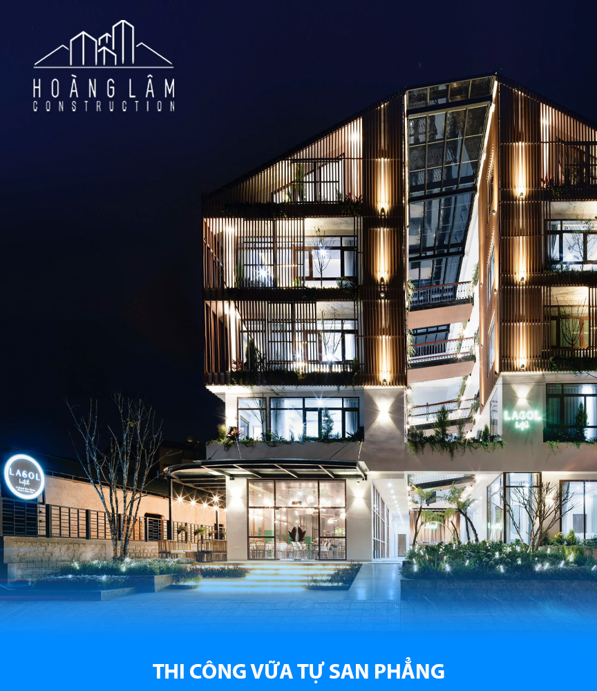 Thi công vữa tự san phẳng tầng hầm LASOL BOUTIQEE HOTEL